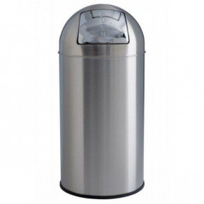 Push waste bin MDL brushed stainless steel Model 106051
