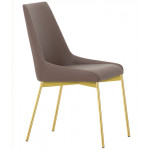 Indoor armchair TESR Powder coated metal frame, padded seat and backrest, synthetic leather covering Model 470-GA2