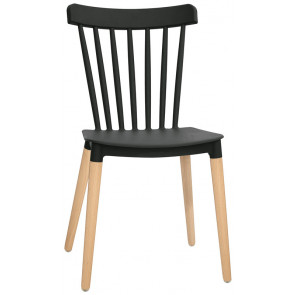 Indoor chair TESR Wood legs Polypropylene shell Model 1322-Z87