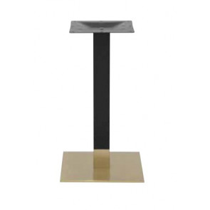 Indoor base TESR Stainless steel frame, black tube, base in satin brass colour, adjustable feet Model 485-EB1