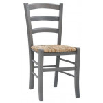 Indoor chair TESR Beech wood frame Straw seat Model 1037-G03