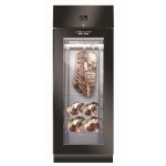 Dry-aging meat cabinet Everlasting in black plastic coated steel With glass door Capacity 150 Kg Model AC9008