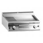 Gas fry top chromed 2/3 smooth 1/3 striped plate MDLR Model CL7080FTRGSCRT