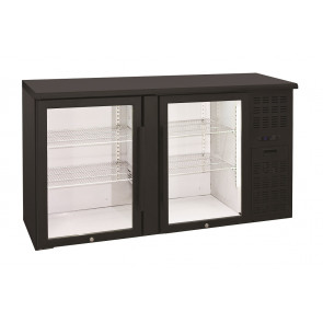 Refrigerated back bar cabinet for drinks N. 2 hinged glass doors Model QBG200