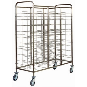 Universal tray trolleys Model CA1475P for restaurant Antibacterial plastic side panels (Perfex)
