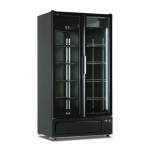 Static-fan assisted multideck cooler. Positive temperature Model MILANO 1270 BLK 2 glass doors