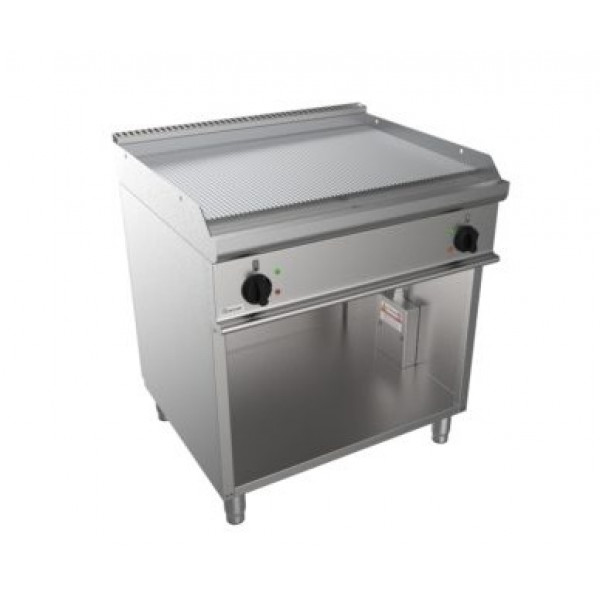 Electric fry top CI Model RisFry040 2 cooking zones STRIPED PLATE Power kW 10,8
