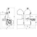 Bone saw Model SO1650F3 Belt length mm 1650 Hp 1,5 - r.p.m. 1400 Pulley mm 210