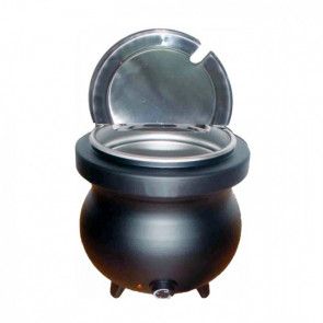 Electric soup kettle painted aluminum casing with stainless steel container and lid Model B8001