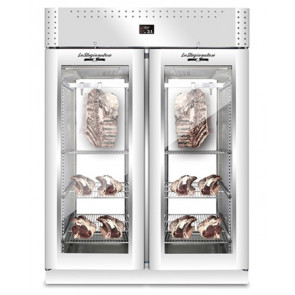 Dry-aging meat cabinet Everlasting With 2 glass doors in stainless steel Capacity 300 kg Model AC9315