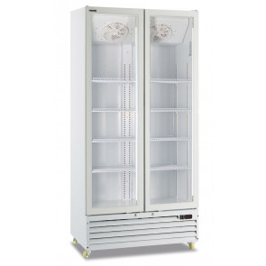 Ventilated refrigerated display 2 hinged doors KLI Model ICOOL80WHITE