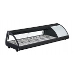 Refrigerated Sushi display Model AK613NSB Openable glass Containers capacity 6 GN1/3 H 4 cm
