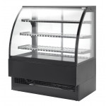 Hot vertical display for bakery and gastronomy Model EVO180HOT Front glass opening