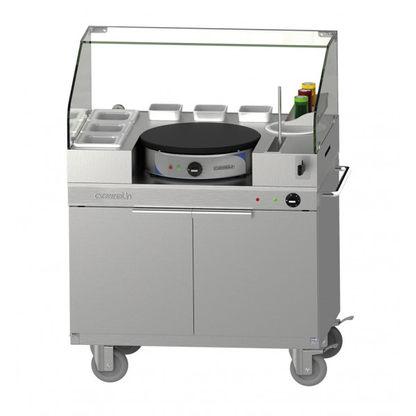 Crepe maker trolley CLN Stainless steel structure Removable Model CCHCR40EA
