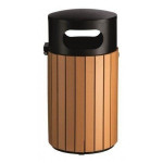 Outdoor litter bin MDL Cold drawn iron plate with electrophoresis treatment Surrounding battens in polystyrene UV proof Model 110506