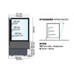 Neutral display (non-refrigerated) Model EVOK90NEUTRA 5 glass sides Double-glazed sliding doors