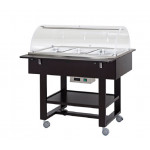 Wooden bain-marie trolley Model CL2777W Colour walnut or wenge