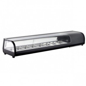 Refrigerated countertop display for Sushi Model AK813VSB containers 8GN 1/3