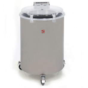 Centrifuge for salad Model ES-200 Total power: 550 W Load cycle capacity: 12 Kg Production time drainer: 240 Kg - 720 Kg