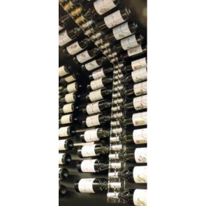 Neutral classic wine bottles display L-shaped design Bottles capacity 30 Model Plex Angolo/180