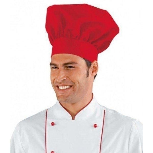 Chef hat IC 65% Polyester 35% Red Model 075007