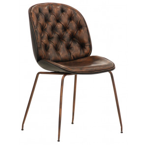 Indoor chair TESR Powder coated metal frame, antique synthetic leather covering Model 1748-XH9
