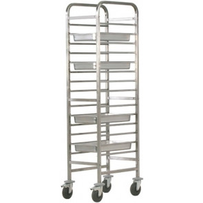 Reinforced pans trolleys Model CA1489R Capacity n. 14 GN 1/1 trays (cm 53x32,5)