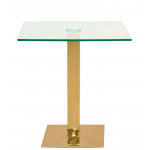 Indoor table TESR Stainless steel frame, gold effect, 13 mm tempered glass top Model 1770-F39G