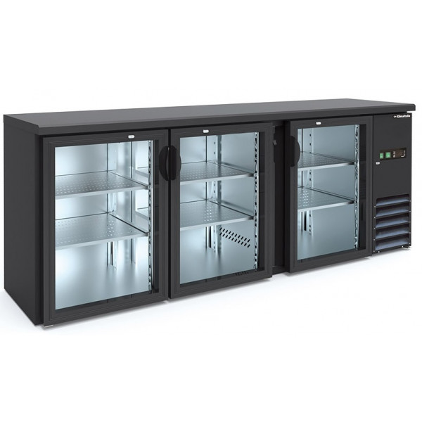 Ventilated back bar cooler KLI Model BB300GD with glass doors