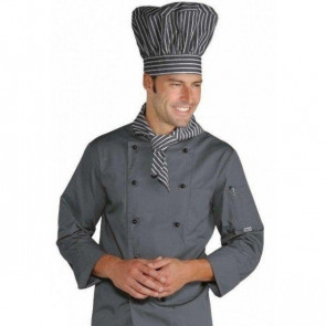 Chef jacket Grey 65% polyester and 35% cotton Available in different sizes Model 058012