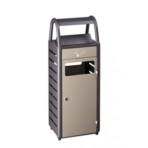 Ashbin MDL Ashtray capacity 4 lt Bin capacity 25 lt Steel body with electrophoresis treatment Colour light and dark grey Model 103010