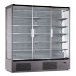 Ventilated 3 sided glasses, three door multideck cooler. Positive temperature. Model VISION 200