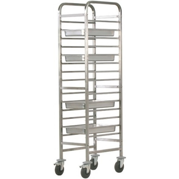 Reinforced pans trolleys Model CA1489R Capacity n. 14 GN 1/1 trays (cm 53x32,5)