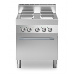 Electric range 4 square plates MDLR Ventilated electric oven Model F7070CFEQ