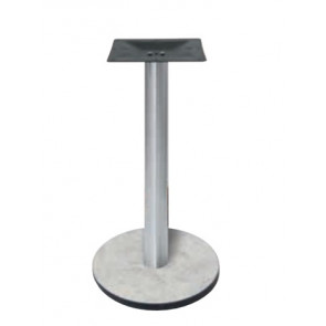 Stainless steel Indoor base TESR HPL compact table bases, tikness 20 mm, metal column, top plate (300 x 300 x 3 mm), adjustable feet Model 265-HPR502
