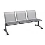 Stainless steel bench 3 seats MDL Light grey electrowelded coated steel Model 703050