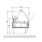 Refrigerated static food counter for deli, chees and gastronomy Zoin Model Barkly BK150PSSG