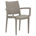Stackable outdoor armchair TESR Polypropylene frame Model 1156-WAM GREY