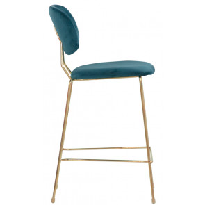 Indoor stool TESR Metal frame gold effect Velvet covering Model 1867-FR06 DIFFERENT COLOURS
