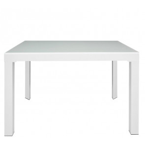 Indoor table TESR Powder coated metal frame, tempered glass top and extension Model 1460-78DT