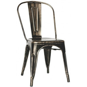Stackable indoor chair TESR Metal frame brush painting Antique look 968-MC001D