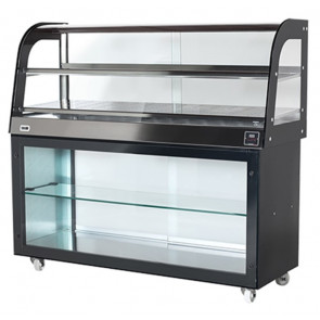 Hot buffet display SDF Open compartment Curved glass Model BAVCC
