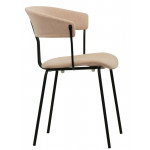 Stackable indoor chair TESR Powder coated metal frame, seat and backrest in fabric. Model 1904-RD03