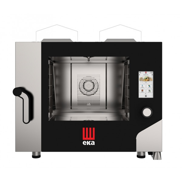 Gas combi convection oven with steam with TOUCH SCREEN controls Model MKF464GTS Capacity: N° 4 trays (600x400 mm) Electric power Kw 0,30 Thermal capacity Kw 9