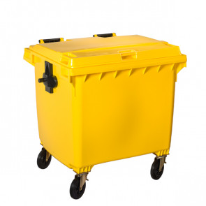 Outdoor waste container in polyetylene high density with HDPE anti UV protection MDL Colour YELLOW Model 766641