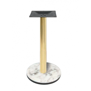 Stainless steel Indoor base TESR HPL compact table bases, tikness 20 mm, metal column, top plate (300 x 300 x 3 mm), adjustable feet Model 329-HPR408