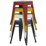 Indoor stool TESR Powder coated metal frame, antique look. Model 1832-BS18