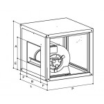 Encased centrifugal fans in steel sheet panel Model ECZ 10/10-6 Capacity 3000 m³/h