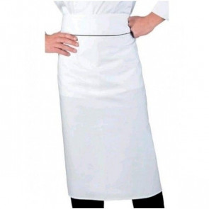 Chef apron Rondin IC 100% cotton Black with white edges Model 114421