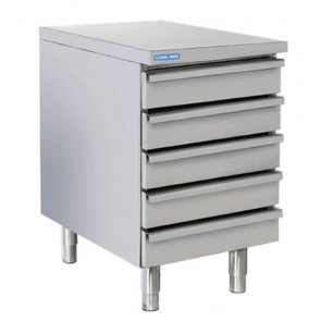 Neutral stainless steel chest of drawers Model D5 Ideal for containers for pizza dough
